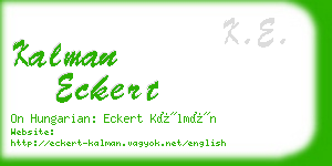 kalman eckert business card